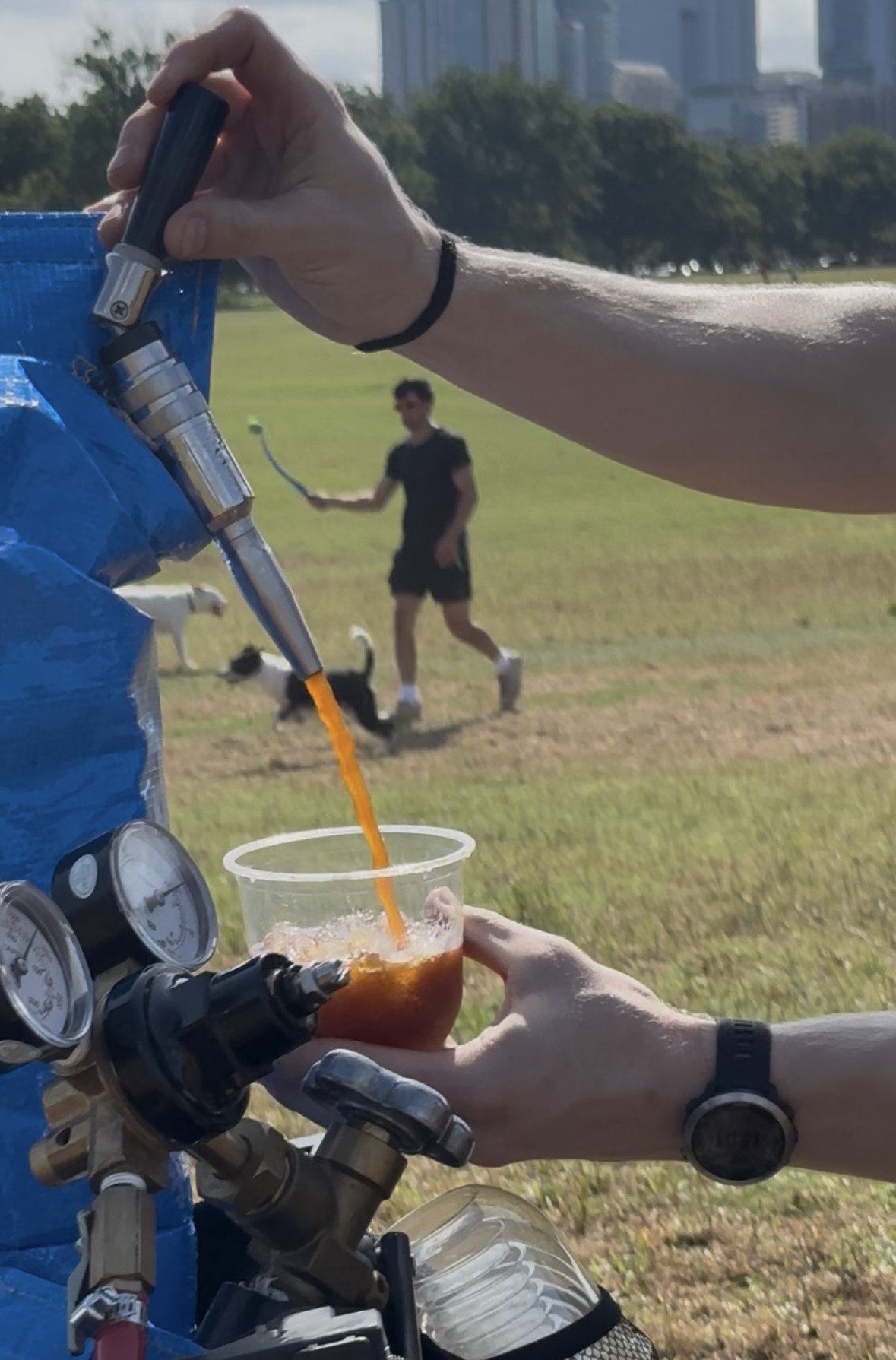 Coffee being poured from tap