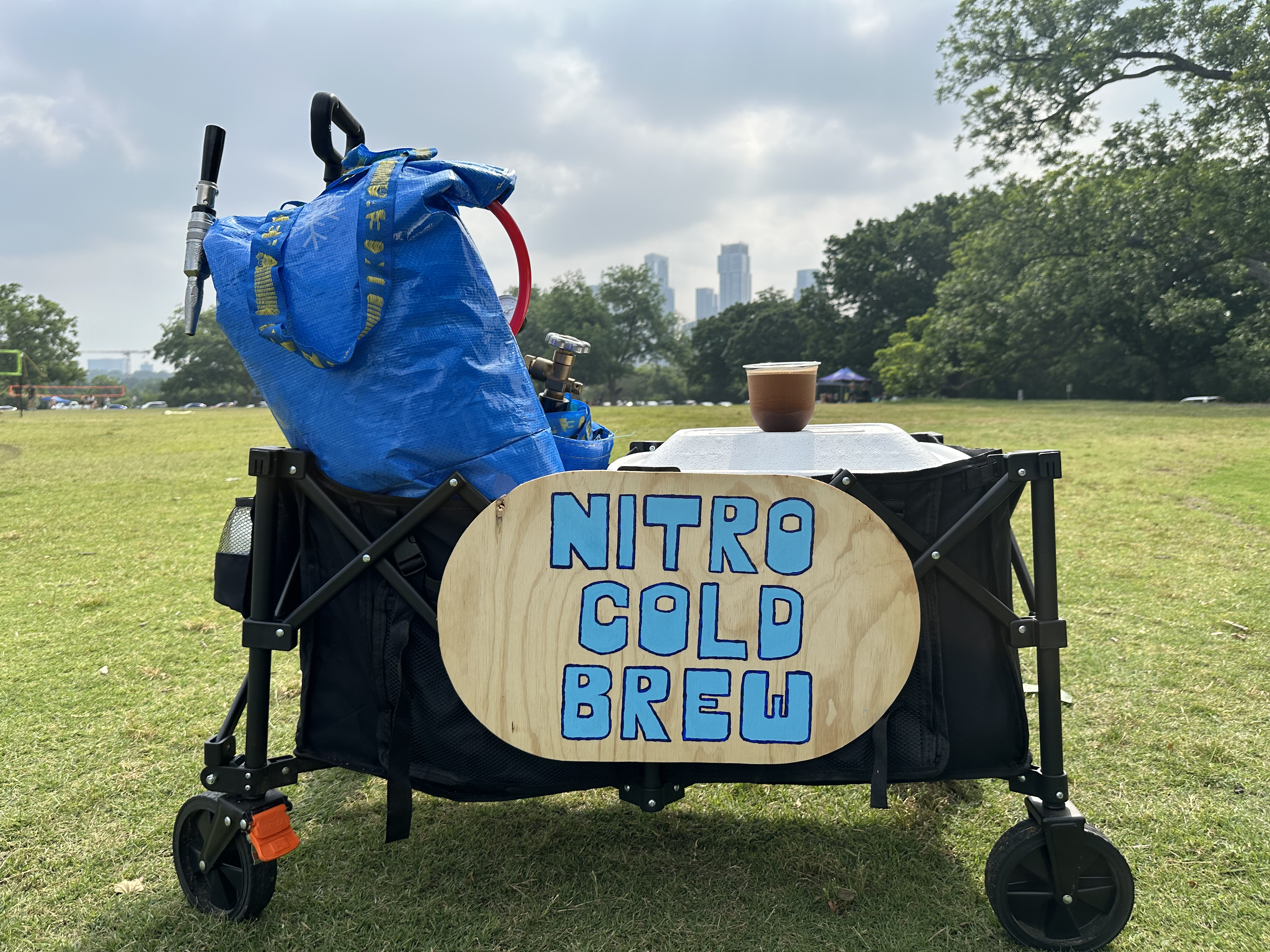 Nitro cold brew wagon at Zilker Park